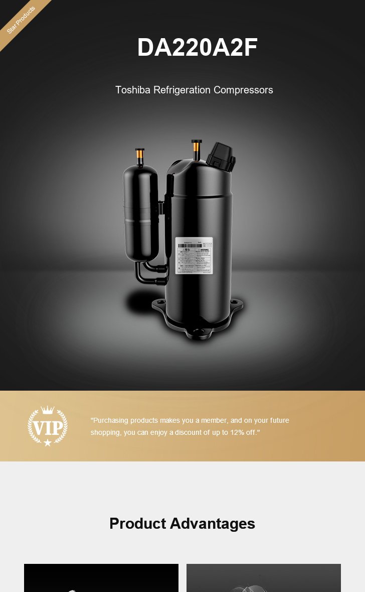 Toshiba Compressor DA220A2F, technical parameters pdf, structure diagram